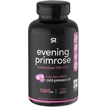 Evening Primrose Oil (1300mg) 120 Liquid Softgels ~ Cold-Pressed with No fillers or Artificial Ingredients ~ Non-GMO…