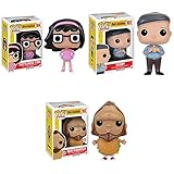 Bobs Burgers Tina Buttloose,Teddy, Beefsquatch Pop! Vinyl Figures Set of 3