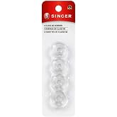 SINGER Bobbins Class 66 Transparent Plastic Bobbins &ndash; Replacement Bobbins for Sewing Machine, Bobbins Sewing Machine, Sewing Machine Bobbins, Sewing Machine Accessories, 4ct