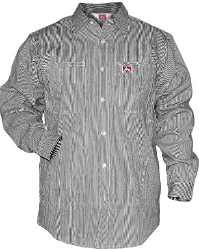 carhartt men's hickory stripe shirt denim quarter zip