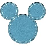 Wrights Disney Mickey Mouse Mickey Silhouette Iron-On Applique, Blue