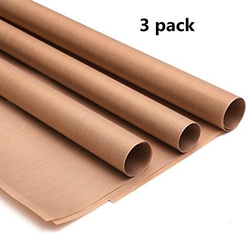 Kosause 3 Pack 16 x 23 Inch Non Stick Craft Mat Sheet Heat Press Transfer Sheet Made of Teflon