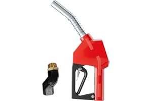 ZHIPURUL 1" NPT Automatic Fuel Nozzle Auto Shut-Off Fuel Nozzle High Flow Car Fuel Filling Nozzle Used for diesel,gasoline,kerosen (Red 1" Fuel Nozzle, Swivel, 1 Inch)