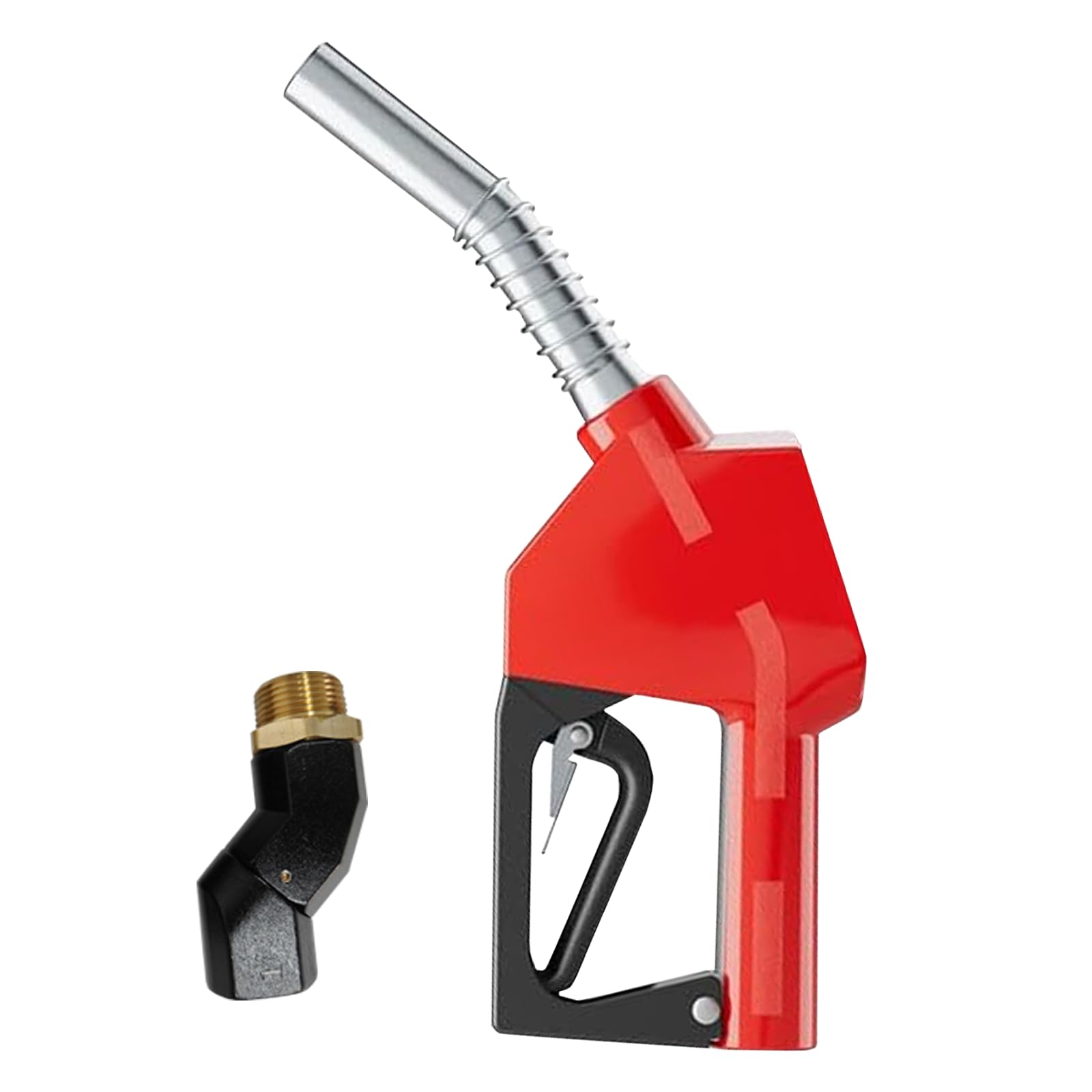 Photo 1 of 1" NPT Automatic Fuel Nozzle Auto Shut-Off Fuel Nozzle High Flow Car Fuel Filling Nozzle Used for diesel,gasoline,kerosen (Red 1" Fuel Nozzle, Swivel, 1 Inch)