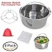 Instant Pot Accessories, Steamer Basket with Pot Rack, Vegetable & Egg Steam Rack, Fits Insta Pot & Pressure Cooker 5, 6, 8 Qt, Includes Steam Cloth & Mini Mitten by GaoSheng