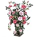 GTIDEA European Royal Style Design Artificial Potted Flowers Realistic Silk Rose Arrangements for House Office Restaurant Table Centerpieces Windowsill Decor
