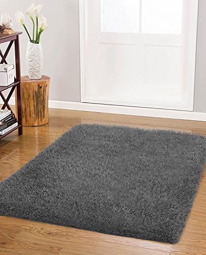 Nothing Beyond Claudia Plush Shag Bath/Ascent Rug Color - Black, Size - 3 X 5 Feet