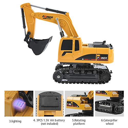 Kays Ferngesteuertes Auto RC Auto Spielzeugaut RC Bagger Spielzeug Fernbedienung Spielzeug Auto 1:24 5CH Bagger… – Bild 3