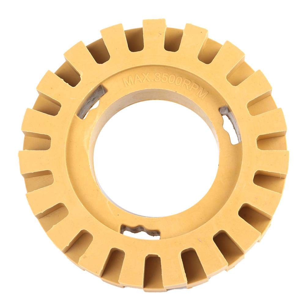 Rubber Eraser Wheel, 4” Heavy Duty Teeth Shape Graphics Removal Tool
