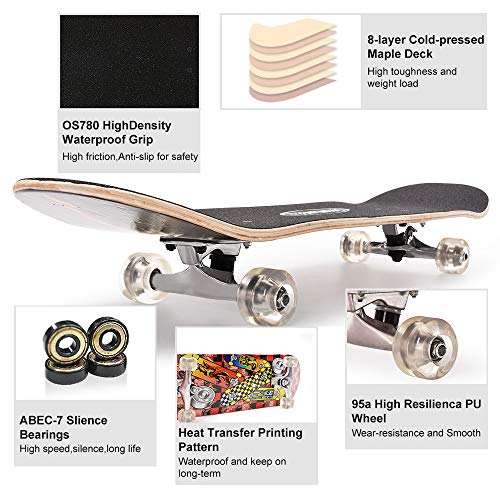 5 ChromeWheels+Skateboard+Complete+Longboard+Outdoors