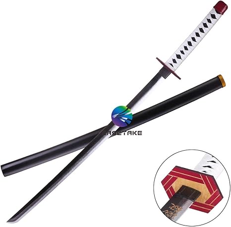 Amazon Co Jp Basetake 鬼滅の刃 冨岡義勇 刀 純木質 水柱 富岡義勇 日輪刀 きめつのやいば とみおか ぎゆう にちりんとう 義勇の刀 コスプレ かたな おもちゃ刀 丸形鞘 竹刃 鬼殺隊 木製 完成度高い 104cm 模造刀 模擬刀 剣 武器 冨岡義勇刀 ホビー