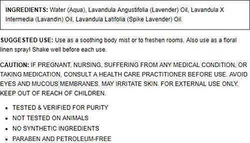 Aura Cacia Relaxing Lavender Aromatherapy Room & Body Mist 4 Oz Food Silver 4 Fl Oz