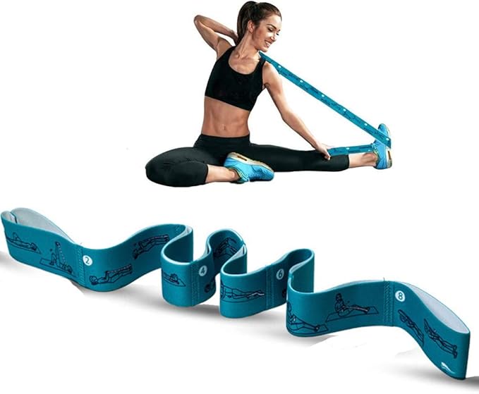 AOBOD Yoga Strap with 8 Loops, Yoga Straps for Stretching