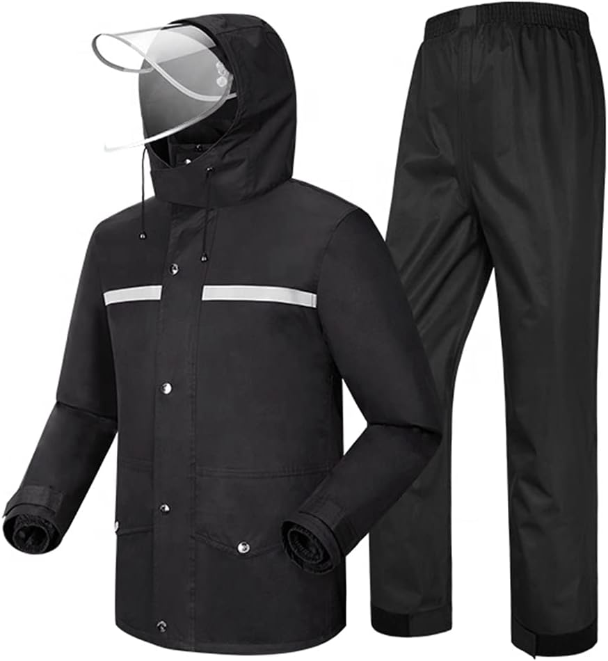 Rain Suit for Men Rain Gear Heavy Duty 2Piece Commercial Rain Jacket