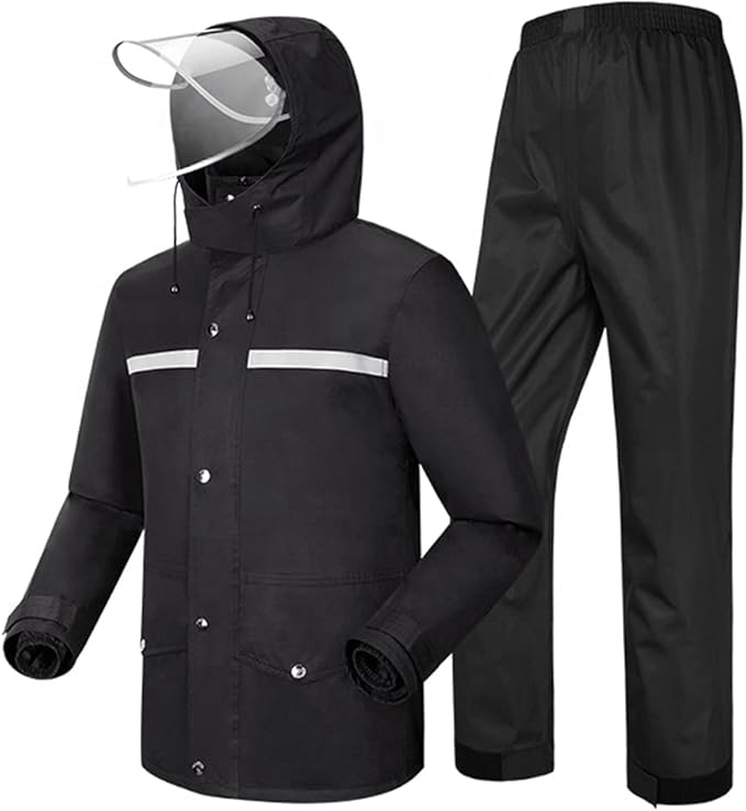 Rain Suit for Men Rain Gear Heavy Duty 2Piece Commercial Rain Jacket