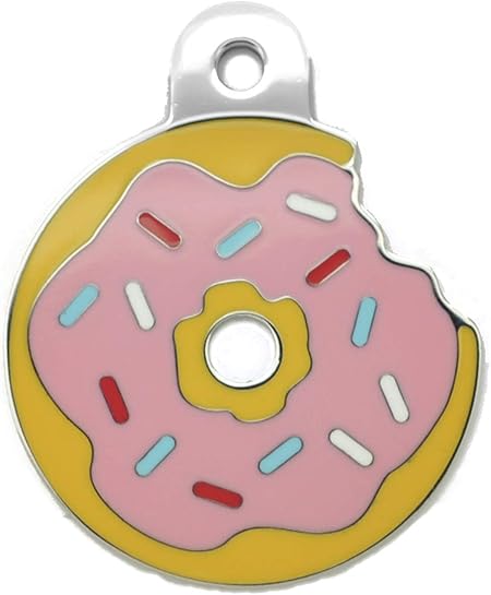 donut dog tag