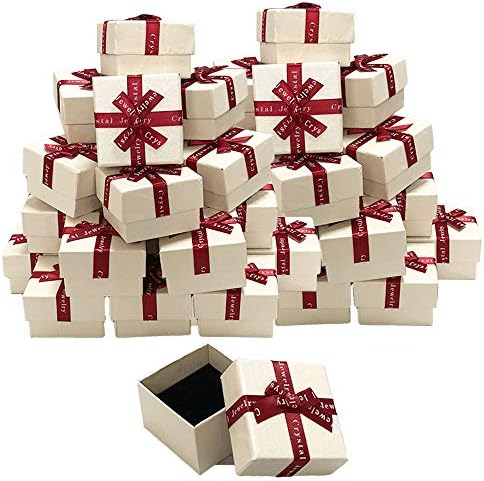 Iikuru ギフトボックス アクセサリー ラッピング ラッピングボックス お気に入り リボン 箱 Y176 48個セット 贈り物 プレゼント パッケージ 包装