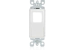 Leviton 15 Amp Decora LED Illuminated Light Wall Switch Single-Pole, L5611-2W, White