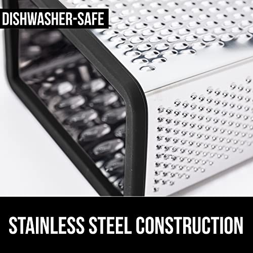Gorilla Grip Stainless Steel Box Grater, 4Sided XL Cheese Graters with