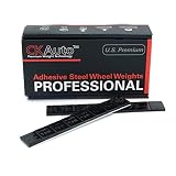 CKAuto 1/4oz, 0.25oz, Black, Adhesive Stick on Wheel Weights, EasyPeel Tape. Cars, Trucks, SUVs, Motorcycles, Low Profile, 60 oz/Box, U.S. OEM Quality, (240pcs)