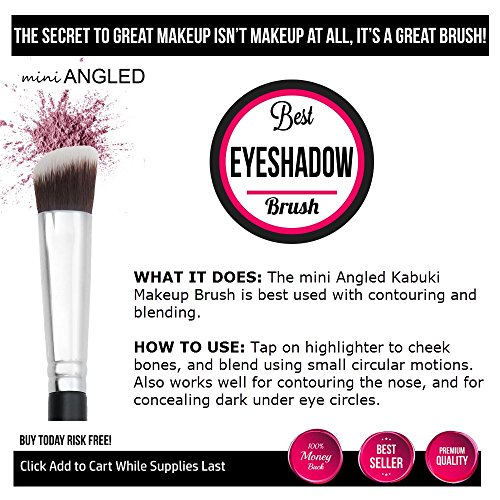 Blending Brush: Angled Makeup Brush Best for Precision Blending Eyeshadows (Small, Vegan) - Beauty Junkees