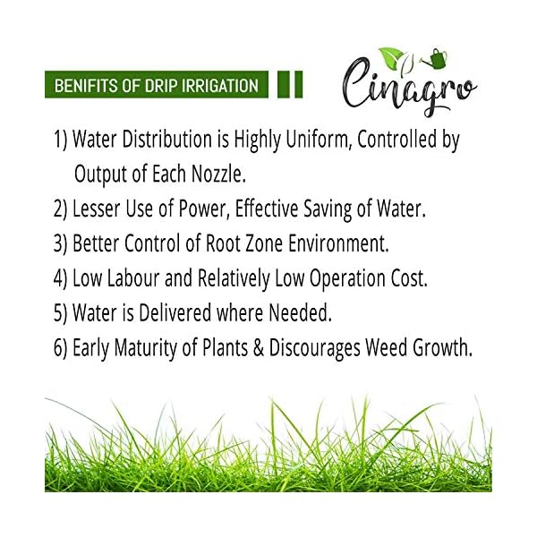 CINAGRO Plants Drip Irrigation Kit | Watering Kit for Home Garden, Farming & Agriculture Purposes (60 Plants Kit) - Image 6