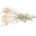 eforpretty 1920s Flapper Headpiece Headband with French Netting Accent