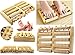 SPJ: Reflexology Acupressure Stress Relief Oriental 5 Wooden Foot Massage Roller Blood Circulation Promotion Plantar Fasciitis Care (10.7 X 6.5 X 1.8 inches)