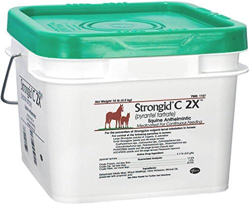 Strongid Zoetis C 2X 80 Day Supply Medicated Daily Dewormer Pellets Horse Safe 4 Pregnant Mares 10 lbs