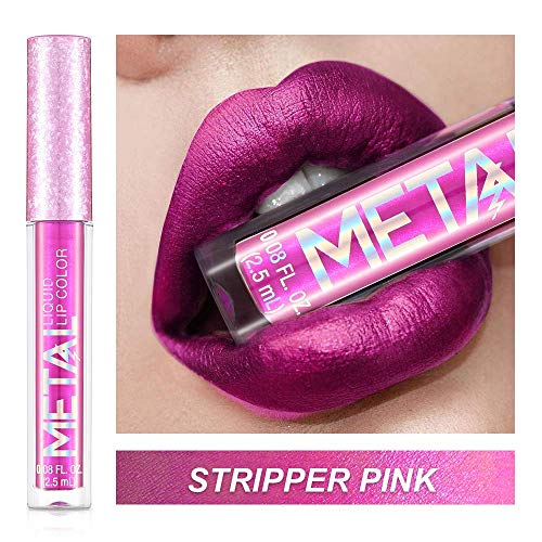 FanMin Liquid Metallic Lipstick Matte Lipstick, Waterproof Kissproof Long Lasting Liquid Lipstick,Attractive Lip Color (SET-02#)