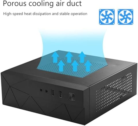 Caja De La Computadora Mini ITX HTPC Chasis del Juego, SECC + Caja De Metal del PC De Sobremesa del Recinto