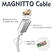 MAGNITTO Magnetic micro USB Charging Cable Adapter with Fast Quick Charger & High Speed Data Transfer Cord for any Android Phones Tables HTC Moto LG Samsung Galaxy S2 S3 S4 S5 S6 S7 3ft (Silver)