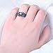 Rongxing Womens Mens Black Sapphire Six Claws And Four Skulls Black Ring Wedding Size 6-10