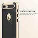 iPhone 7 Plus Case Carbon Fiber, LOHASIC Pretective Armor [Heavy Duty] Defender Bumper [Hard PC Frame + Soft TPU Inner] Excellent Anti-Slip and Shockproof Cover Case for iPhone 7 Plus- [Gold]