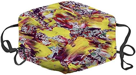 Yellow and Crimson Brush Strokes Custom Mouth Mask Anti-Dust Face Mask Adjustable Buckle Face Mask