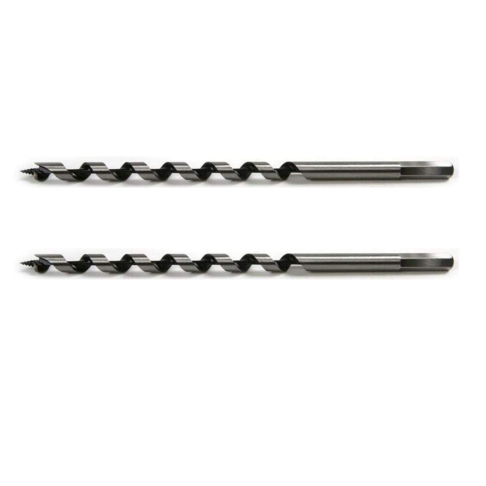 2 Pcs Auger Drill Bit Hex Shank Drill Bit for Wood, Block Brick Tile and Plastic 10mm x 460mm