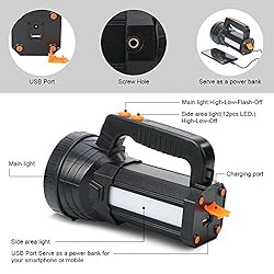 BIGSUN Bright LED Rechargeable Flashlight 9600mAh