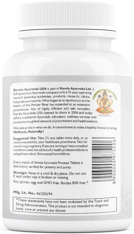 Kerala Ayurveda Prostact - Herbal Capsules with Tribulus to Support Normal Prostate Functions, Maintain Healthy Urine Flow, and Overall Men’s Well-Being, 90 Count: Health & Personal Care