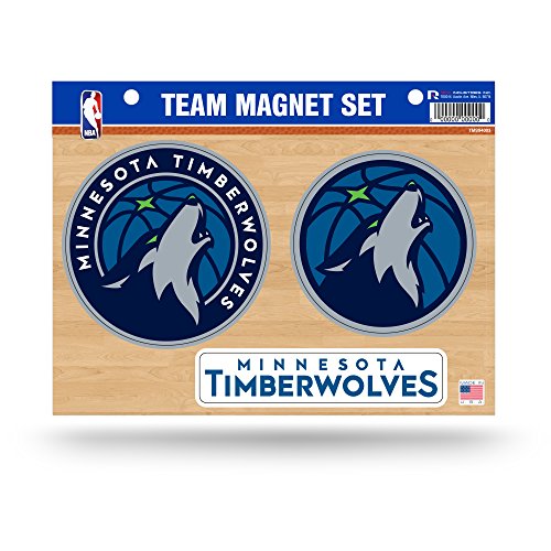 Rico Industries unisex Die Cut Sheet Minnesota Timberwolves Team Magnet Set, Te…