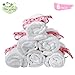 6-Pack Organics Baby Washcloths,Premium Reusable Wipes - Extra Soft For Sensitive Skin,Newborn Muslin Warm Baby Bath Towels Pure White