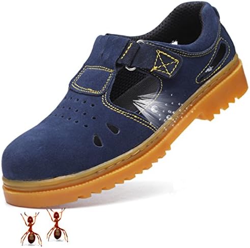 Safety Shoes for Women Men Steel Toe Unisex Non-slip Working Shoes Industry Security Shoe (37/6 B(M) US Women / 4.5 D(M) US Men, Blue)