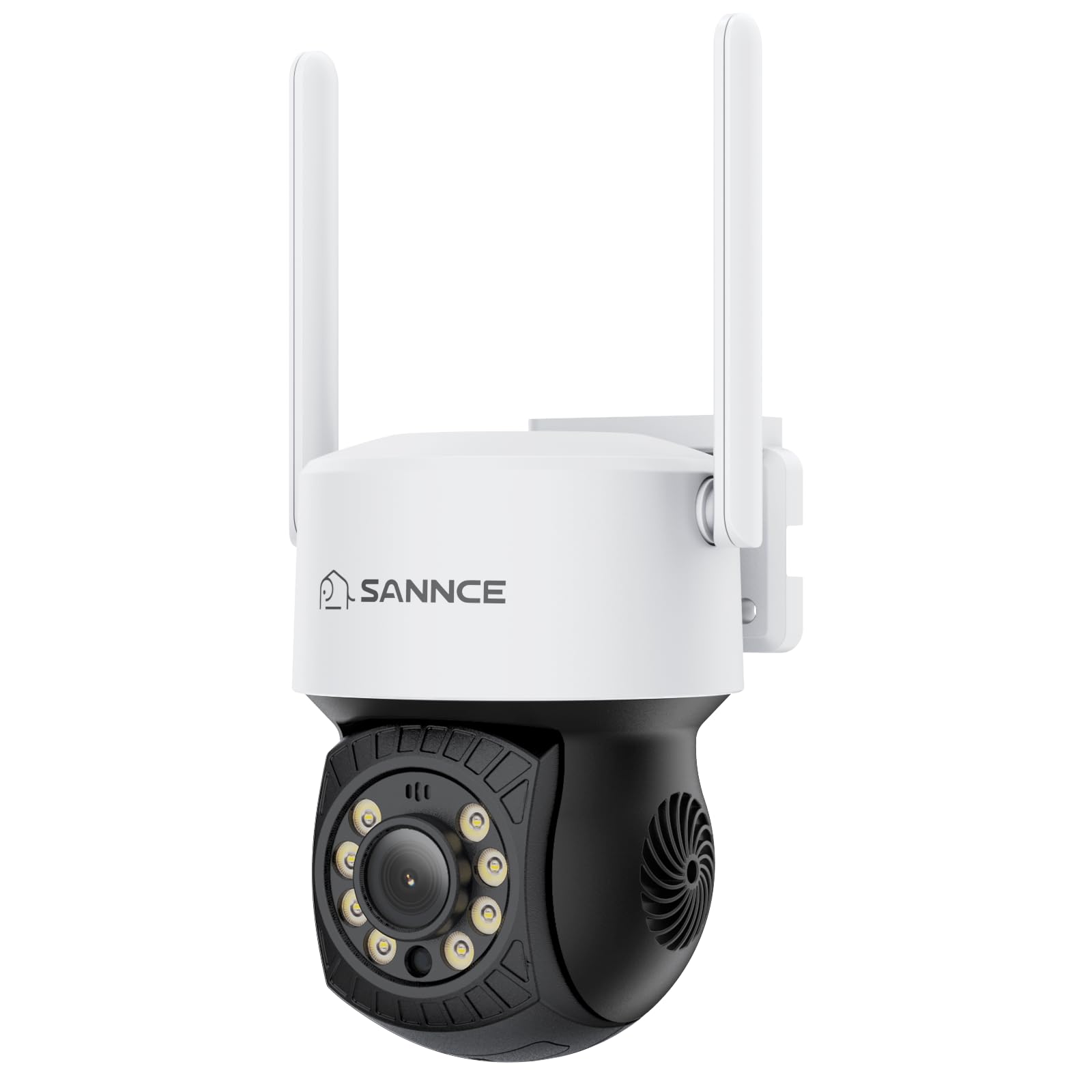 SANNCE PT Camera 2K, Wireless Security Cam 3MP, 350° Horizontal & 90° Vertical Rotation, Works with Alexa, Motion & Human Detection, Colour Night Vision, IP66 Waterproof