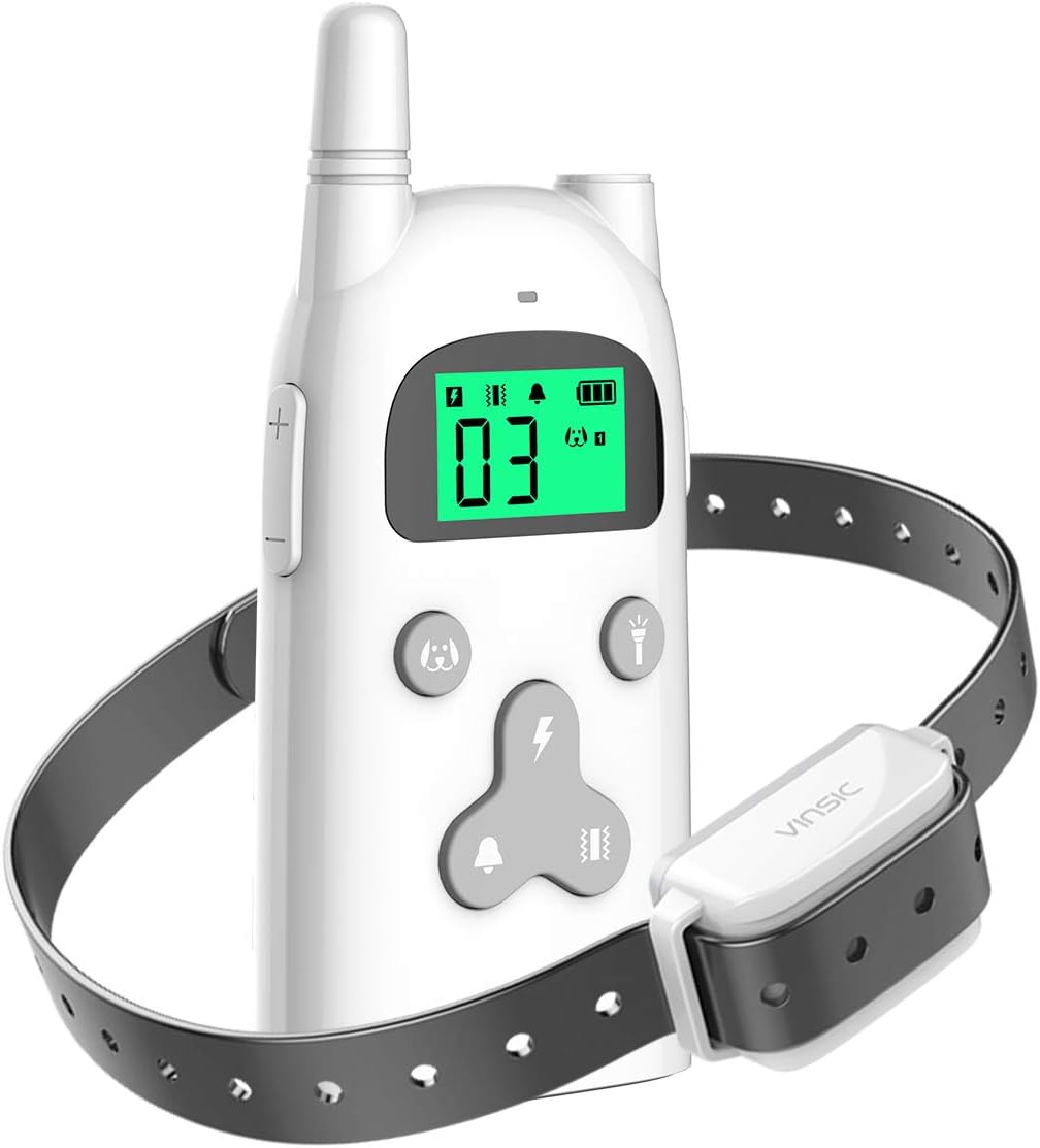 Amazon Com Ithrough Dog Shock Collar With Remote Rechargeable Dog Training Collar W 3 Training Modes Beep Vibration And Shock For Small Big Dog Bark Collar With Lcd Display Electronic No Barking