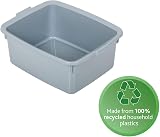 Addis Eco 12 Litre Rectangular Washing Up Bowl Grey 42x33x16.5cm view 6