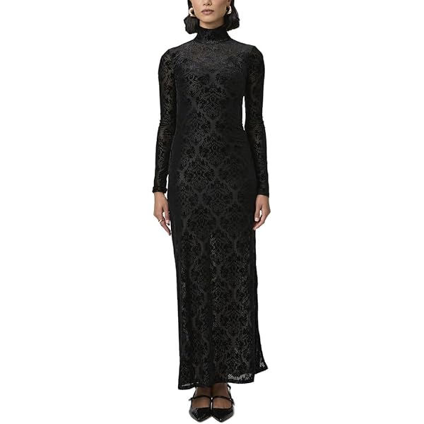 Vince Camuto Womens Lace Long Sleeve Maxi Dress Rich Black Large at Amazon Women's Clothing store Vince Camuto Womens Lace Long Sleeve Maxi Dress Rich Black Large at Amazon Women's Clothing store