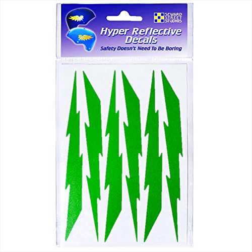 Seward Street Studios Reflective Decals Lightning Set – Lightning Reflector Safety Sticker Kit