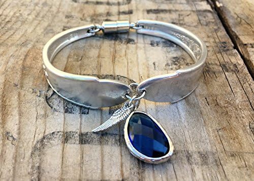 Vintage Spoon Bracelet - Gardenia 1941 - magnetic clasp - Vintage silver plated spoon