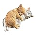 Collections Etc Hand-Painted Life-Like Cuddle Cats Garden Figurine Statue