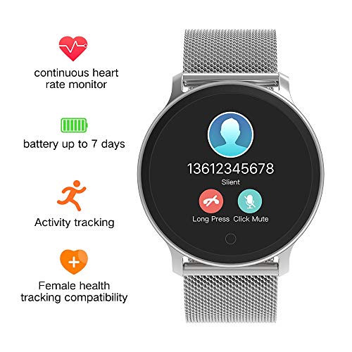 BingoFit Fitness Tracker, Smart Watch IP68 Waterproof Activity Tracker with Heart Rate Monitor, Sleep Monitors, Calorie, Pedometer, Blood Pressure Sport Smartwatch for Men Women Kids Gifts