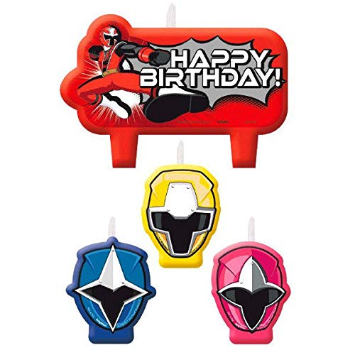 The Ultimate Power Rangers Ninja Steel Birthday Party Supplies Pack For 16 With Plates, Cups, Napkins, Tablecover, Candles, Garland, Add An Age Birthday Banner, and Exclusive Pin By Another Dream